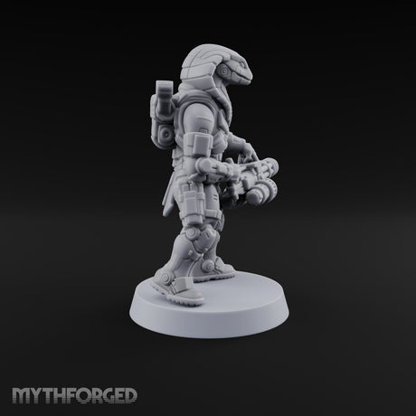 Spins Up Before It Strikes Yuan-ti Pureblood Cobra Heavy Gunner with Rotary Cannon — 1