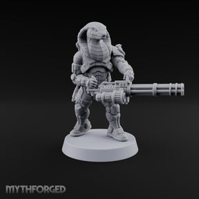 Spins Up Before It Strikes Yuan-ti Pureblood Cobra Heavy Gunner with Rotary Cannon — 1