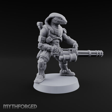 Spins Up Before It Strikes Yuan-ti Pureblood Cobra Heavy Gunner with Rotary Cannon — 2