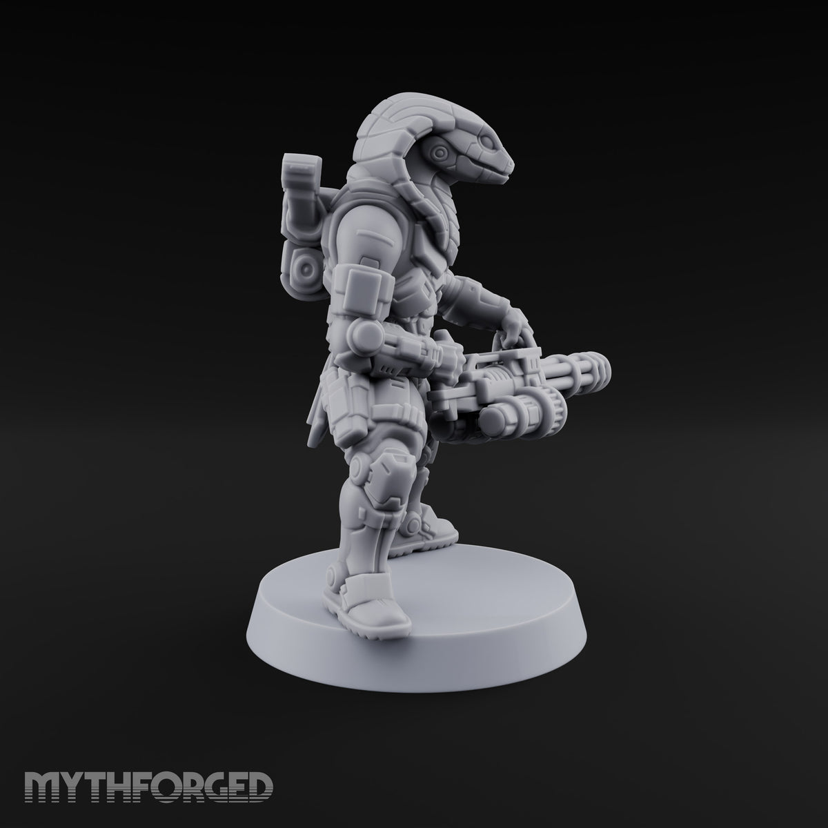 Spins Up Before It Strikes Yuan-ti Pureblood Cobra Heavy Gunner with Rotary Cannon — 2