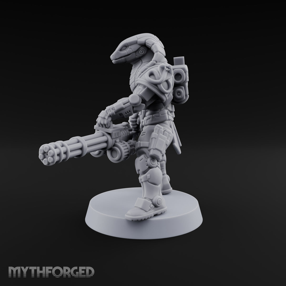 Spins Up Before It Strikes Yuan-ti Pureblood Cobra Heavy Gunner with Rotary Cannon — 2