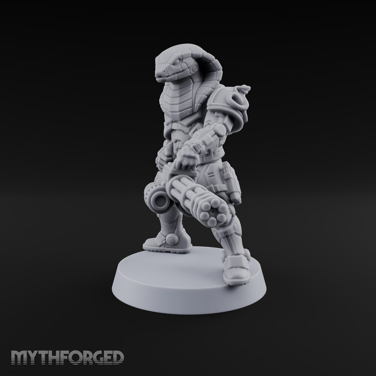 Spins Up Before It Strikes Yuan-ti Pureblood Cobra Heavy Gunner with Rotary Cannon — 2