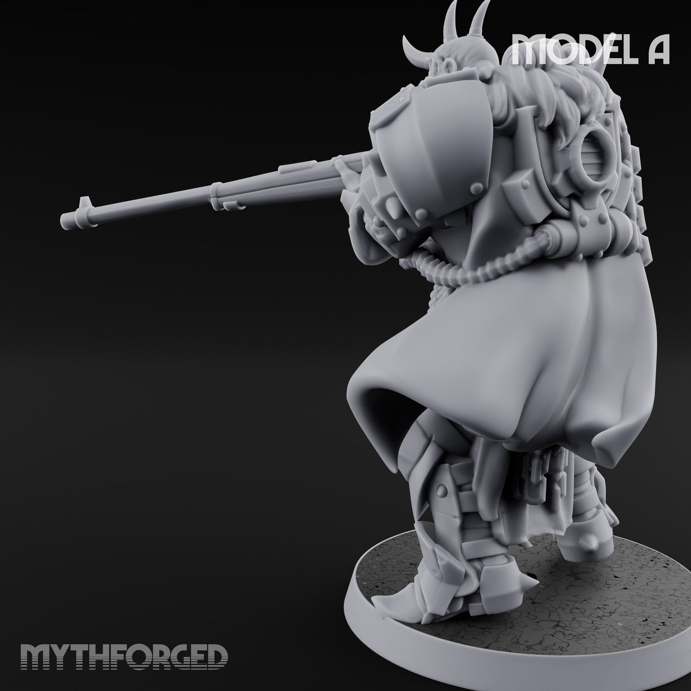 Heavy Weapon Toting Anointed Gunner A Miniature for Dungeons and Dragons, Pathfinder or other TTRPGs