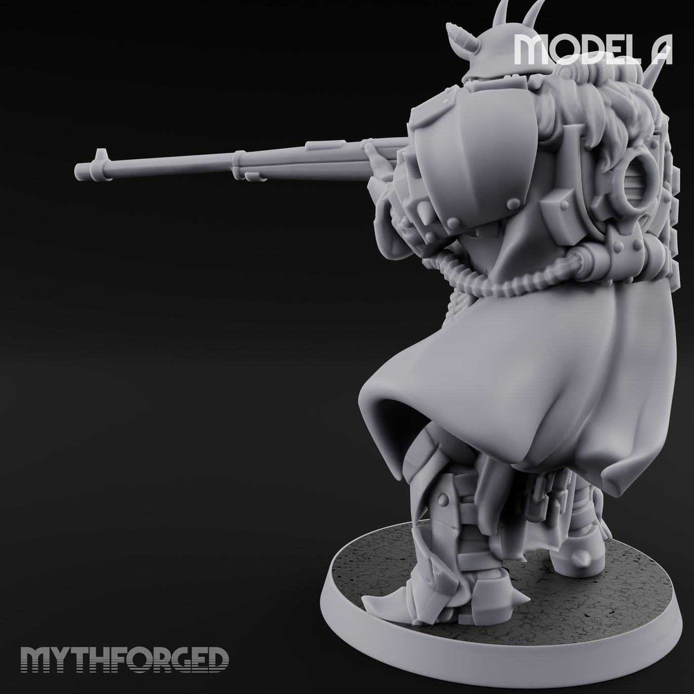 Heavy Weapon Toting Anointed Gunner A Miniature for Dungeons and Dragons, Pathfinder or other TTRPGs