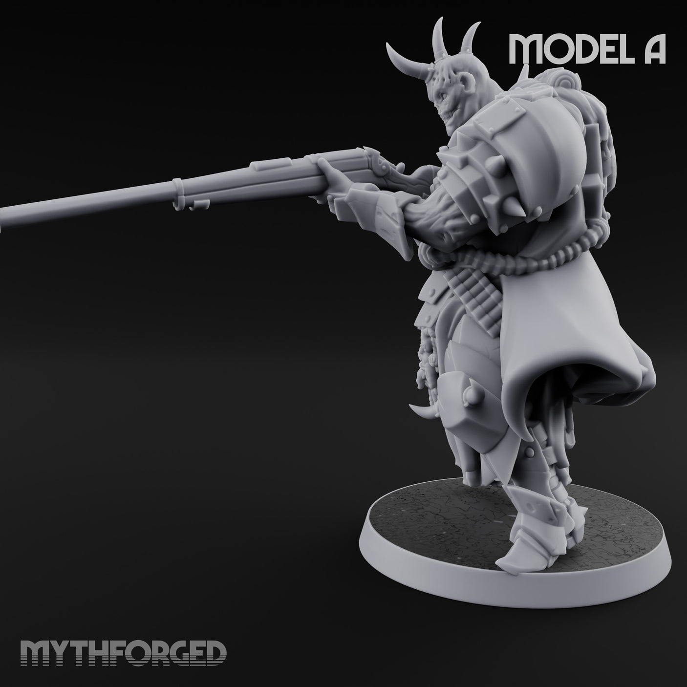 Heavy Weapon Toting Anointed Gunner A Miniature for Dungeons and Dragons, Pathfinder or other TTRPGs