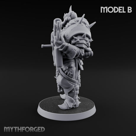 Heavy Weapon Toting Anointed Gunner B Miniature for Dungeons and Dragons, Pathfinder or other TTRPGs