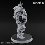 Heavy Weapon Toting Anointed Gunner B Miniature for Dungeons and Dragons, Pathfinder or other TTRPGs