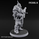 Heavy Weapon Toting Anointed Gunner B Miniature for Dungeons and Dragons, Pathfinder or other TTRPGs