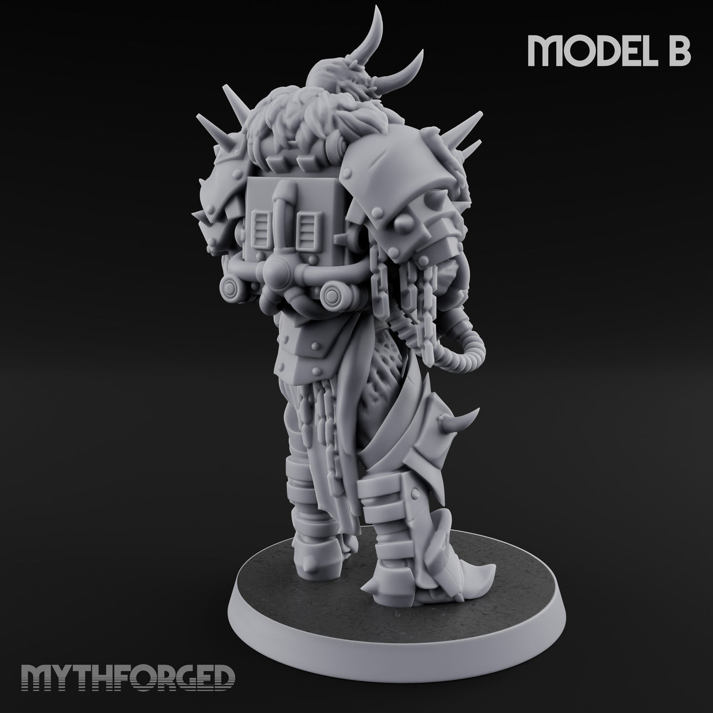 Heavy Weapon Toting Anointed Gunner B Miniature for Dungeons and Dragons, Pathfinder or other TTRPGs