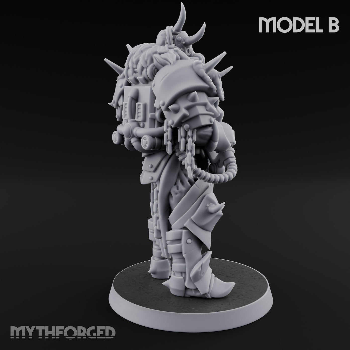 Heavy Weapon Toting Anointed Gunner B Miniature for Dungeons and Dragons, Pathfinder or other TTRPGs