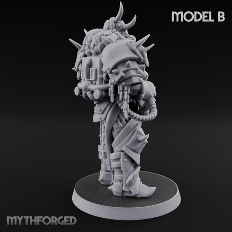 Heavy Weapon Toting Anointed Gunner B Miniature for Dungeons and Dragons, Pathfinder or other TTRPGs