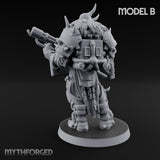 Heavy Weapon Toting Anointed Gunner B Miniature for Dungeons and Dragons, Pathfinder or other TTRPGs