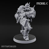 Heavy Weapon Toting Anointed Gunner C Miniature for Dungeons and Dragons, Pathfinder or other TTRPGs