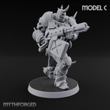 Heavy Weapon Toting Anointed Gunner C Miniature for Dungeons and Dragons, Pathfinder or other TTRPGs