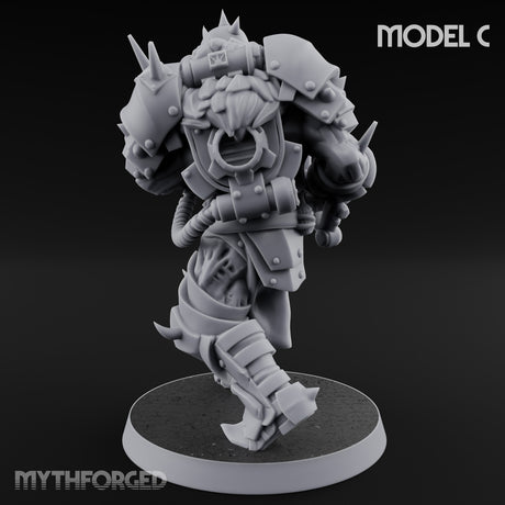 Heavy Weapon Toting Anointed Gunner C Miniature for Dungeons and Dragons, Pathfinder or other TTRPGs