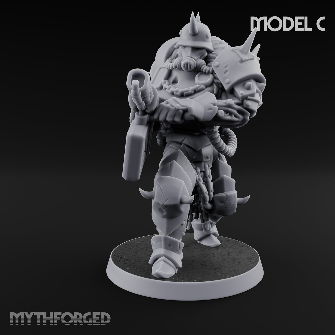 Heavy Weapon Toting Anointed Gunner C Miniature for Dungeons and Dragons, Pathfinder or other TTRPGs