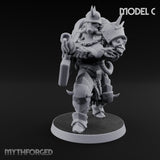 Heavy Weapon Toting Anointed Gunner C Miniature for Dungeons and Dragons, Pathfinder or other TTRPGs