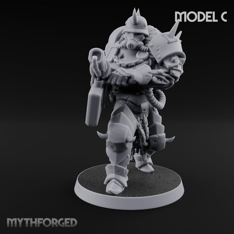 Heavy Weapon Toting Anointed Gunner C Miniature for Dungeons and Dragons, Pathfinder or other TTRPGs