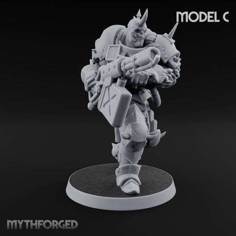 Heavy Weapon Toting Anointed Gunner C Miniature for Dungeons and Dragons, Pathfinder or other TTRPGs