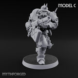 Heavy Weapon Toting Anointed Gunner C Miniature for Dungeons and Dragons, Pathfinder or other TTRPGs
