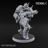Heavy Weapon Toting Anointed Gunner C Miniature for Dungeons and Dragons, Pathfinder or other TTRPGs