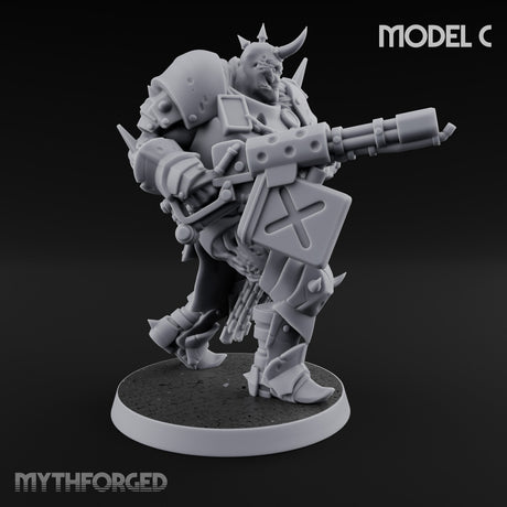 Heavy Weapon Toting Anointed Gunner C Miniature for Dungeons and Dragons, Pathfinder or other TTRPGs