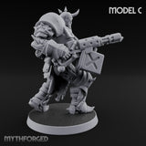 Heavy Weapon Toting Anointed Gunner C Miniature for Dungeons and Dragons, Pathfinder or other TTRPGs