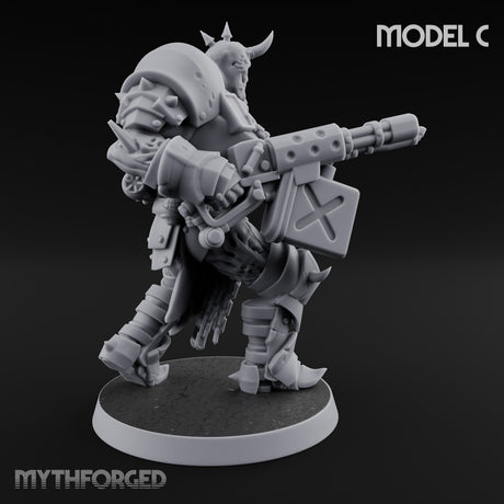 Heavy Weapon Toting Anointed Gunner C Miniature for Dungeons and Dragons, Pathfinder or other TTRPGs