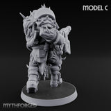 Heavy Weapon Toting Anointed Gunner C Miniature for Dungeons and Dragons, Pathfinder or other TTRPGs