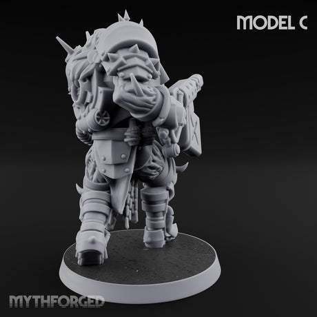 Heavy Weapon Toting Anointed Gunner C Miniature for Dungeons and Dragons, Pathfinder or other TTRPGs