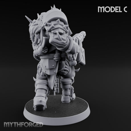 Heavy Weapon Toting Anointed Gunner C Miniature for Dungeons and Dragons, Pathfinder or other TTRPGs