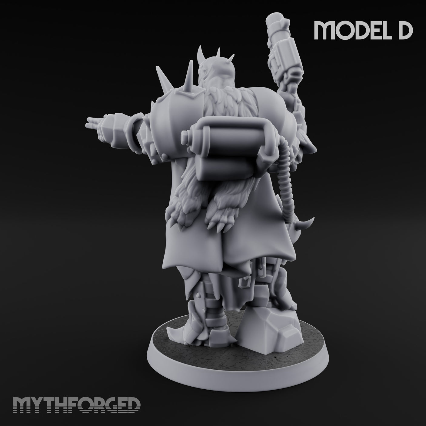 Heavy Weapon Toting Anointed Gunner D Miniature for Dungeons and Dragons, Pathfinder or other TTRPGs