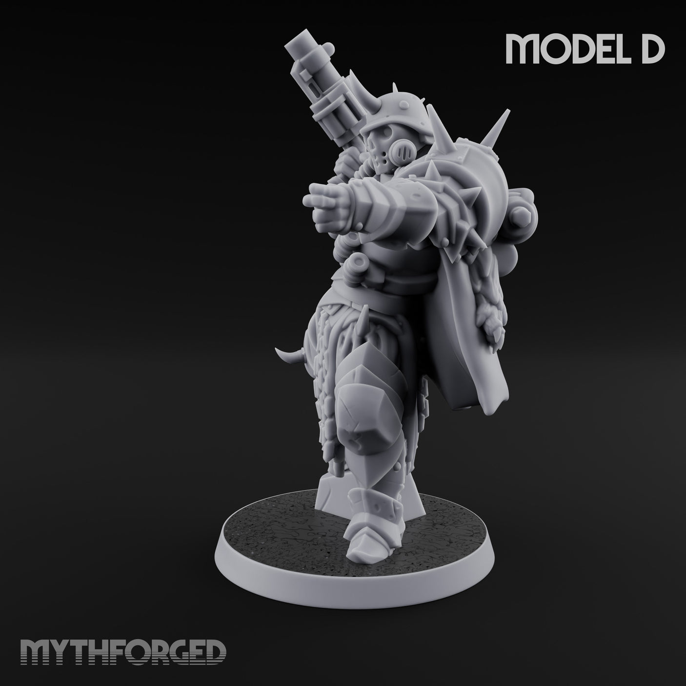 Heavy Weapon Toting Anointed Gunner D Miniature for Dungeons and Dragons, Pathfinder or other TTRPGs