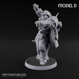 Heavy Weapon Toting Anointed Gunner D Miniature for Dungeons and Dragons, Pathfinder or other TTRPGs