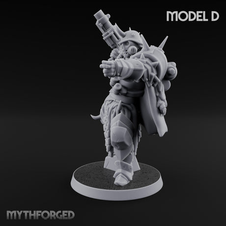 Heavy Weapon Toting Anointed Gunner D Miniature for Dungeons and Dragons, Pathfinder or other TTRPGs