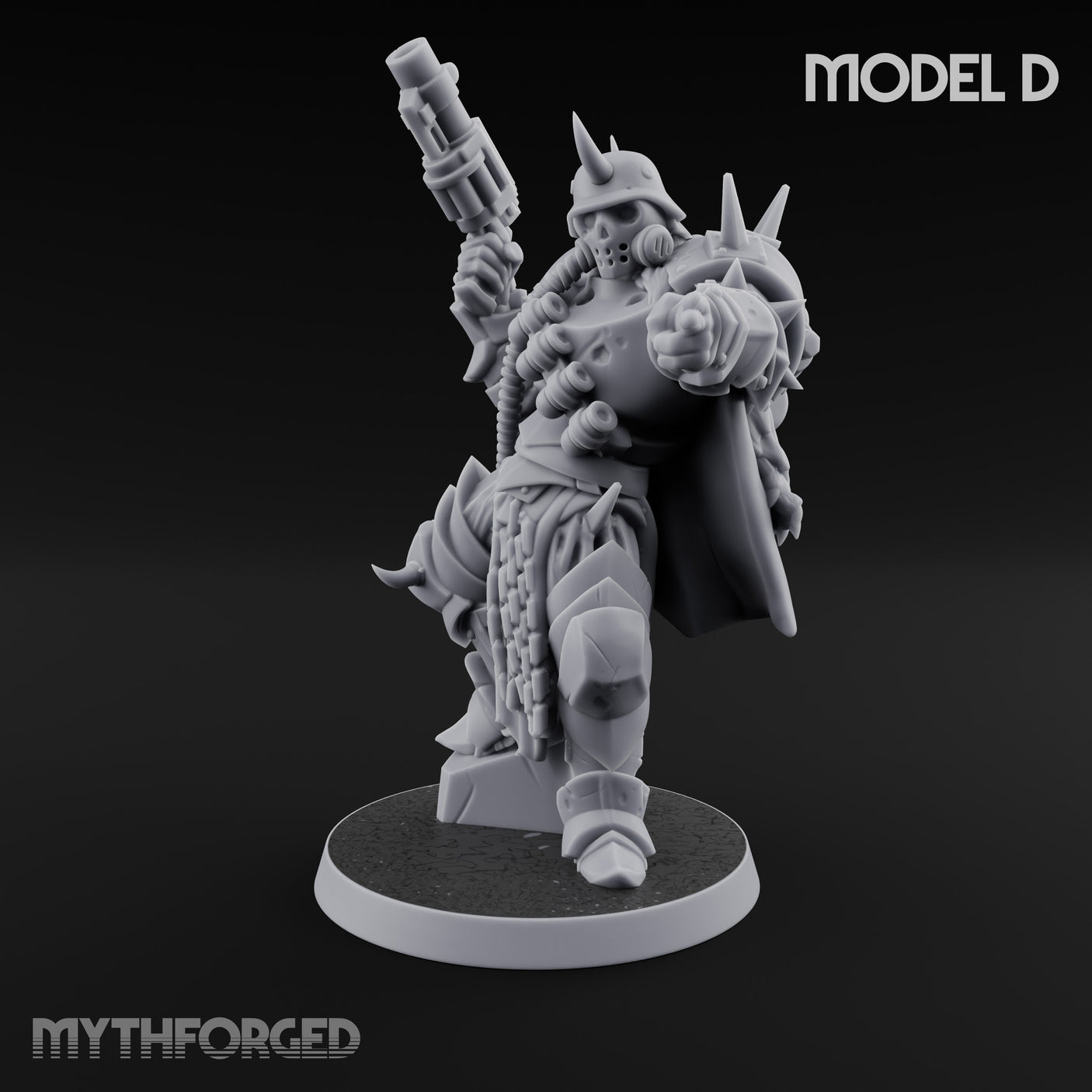 Heavy Weapon Toting Anointed Gunner D Miniature for Dungeons and Dragons, Pathfinder or other TTRPGs