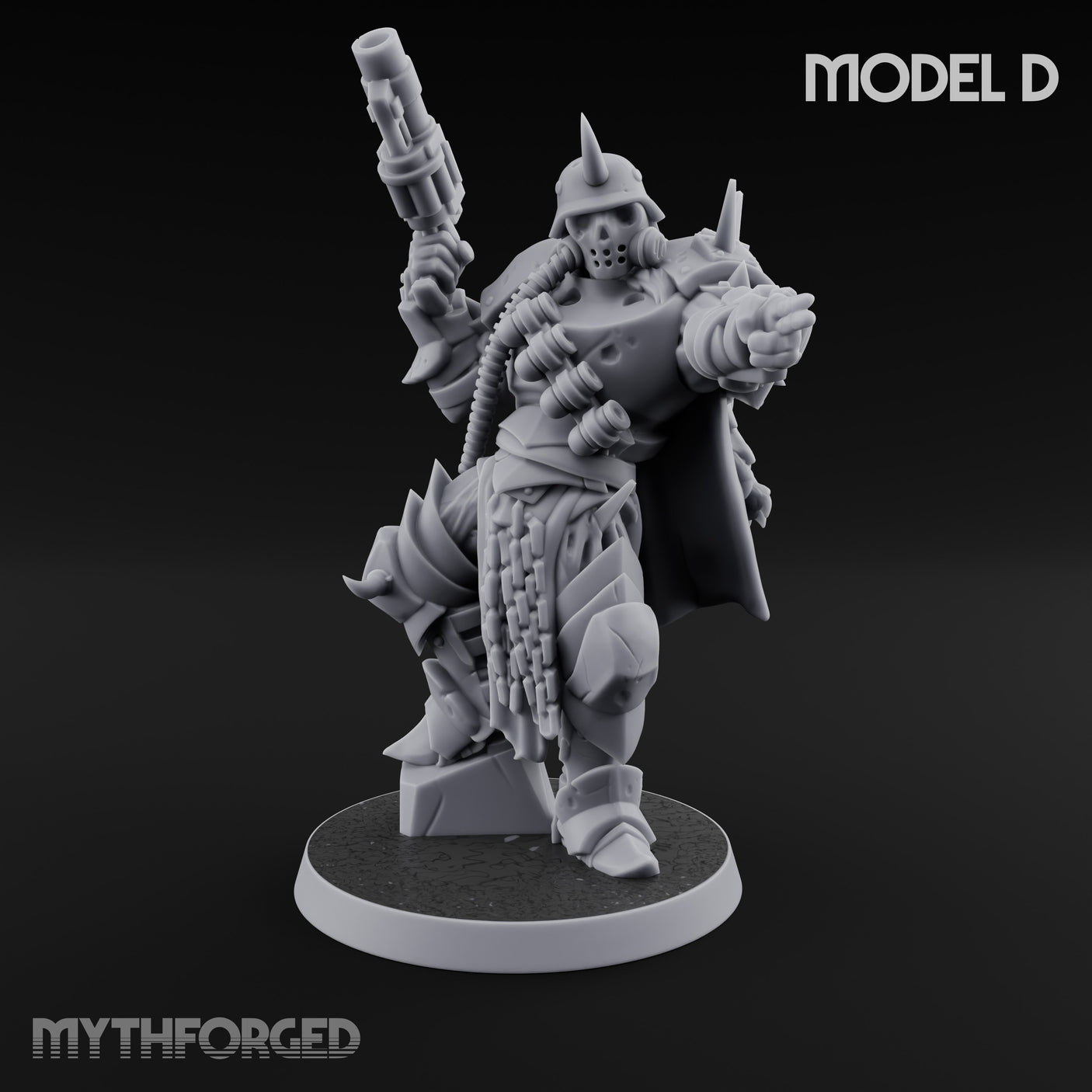 Heavy Weapon Toting Anointed Gunner D Miniature for Dungeons and Dragons, Pathfinder or other TTRPGs