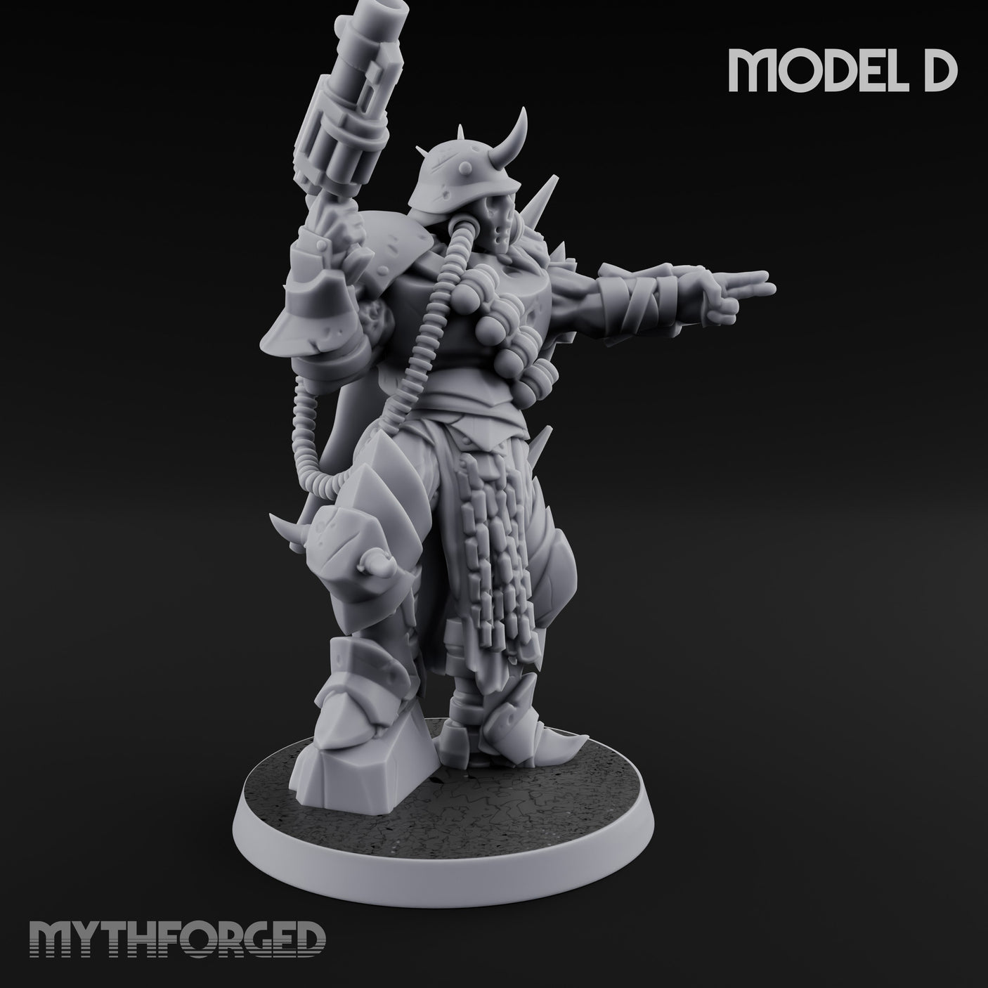Heavy Weapon Toting Anointed Gunner D Miniature for Dungeons and Dragons, Pathfinder or other TTRPGs