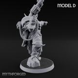 Heavy Weapon Toting Anointed Gunner D Miniature for Dungeons and Dragons, Pathfinder or other TTRPGs