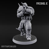 Heavy Weapon Toting Anointed Gunner E Miniature for Dungeons and Dragons, Pathfinder or other TTRPGs