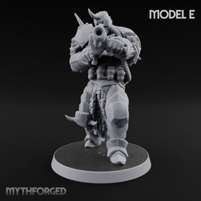 Heavy Weapon Toting Anointed Gunner E Miniature for Dungeons and Dragons, Pathfinder or other TTRPGs