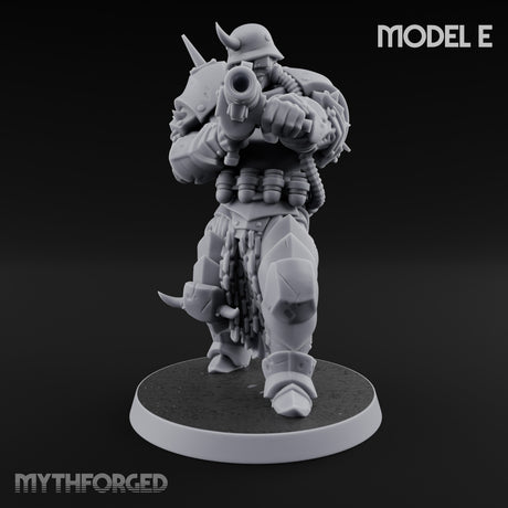 Heavy Weapon Toting Anointed Gunner E Miniature for Dungeons and Dragons, Pathfinder or other TTRPGs