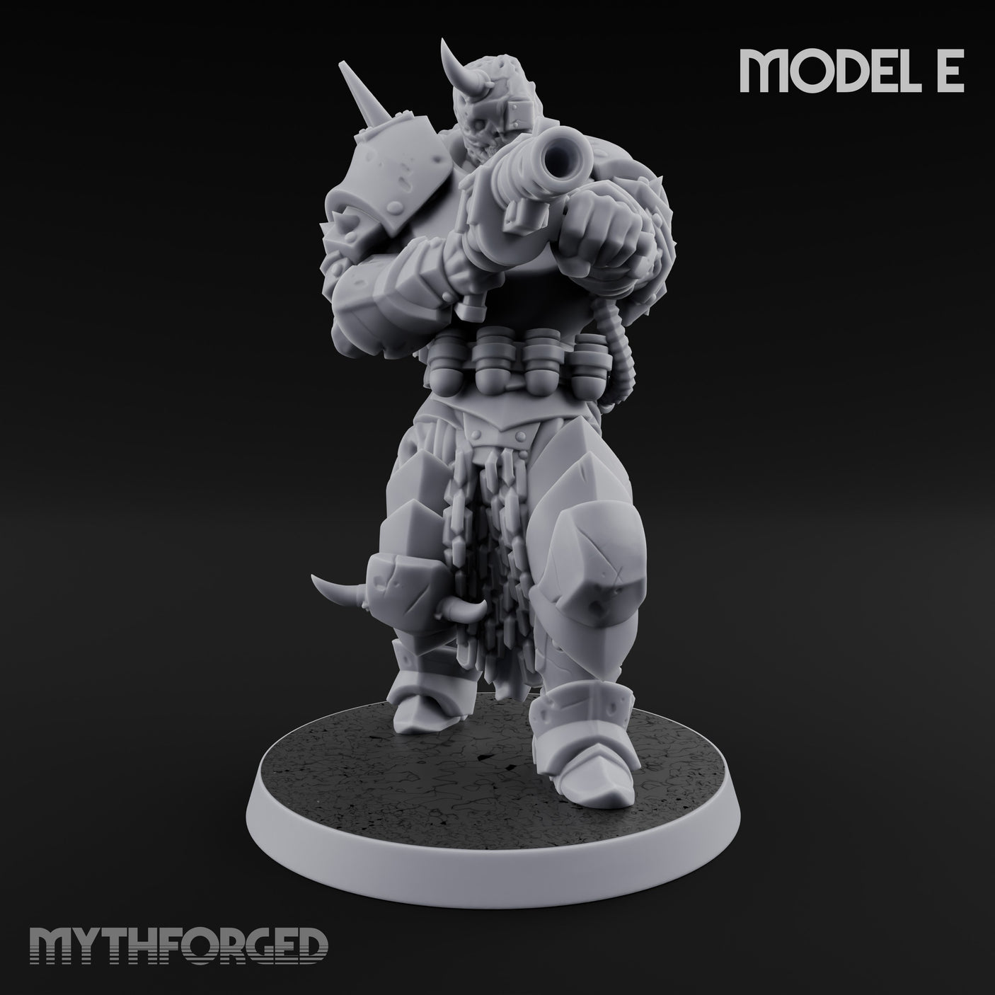 Heavy Weapon Toting Anointed Gunner E Miniature for Dungeons and Dragons, Pathfinder or other TTRPGs
