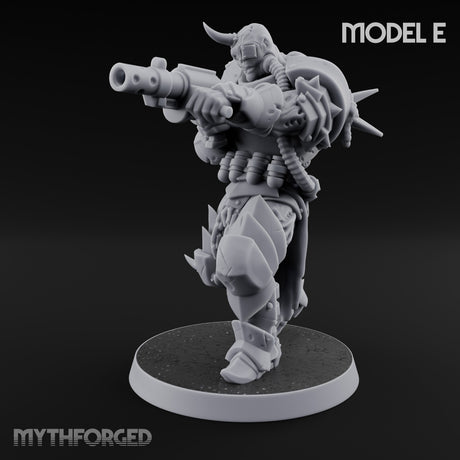 Heavy Weapon Toting Anointed Gunner E Miniature for Dungeons and Dragons, Pathfinder or other TTRPGs