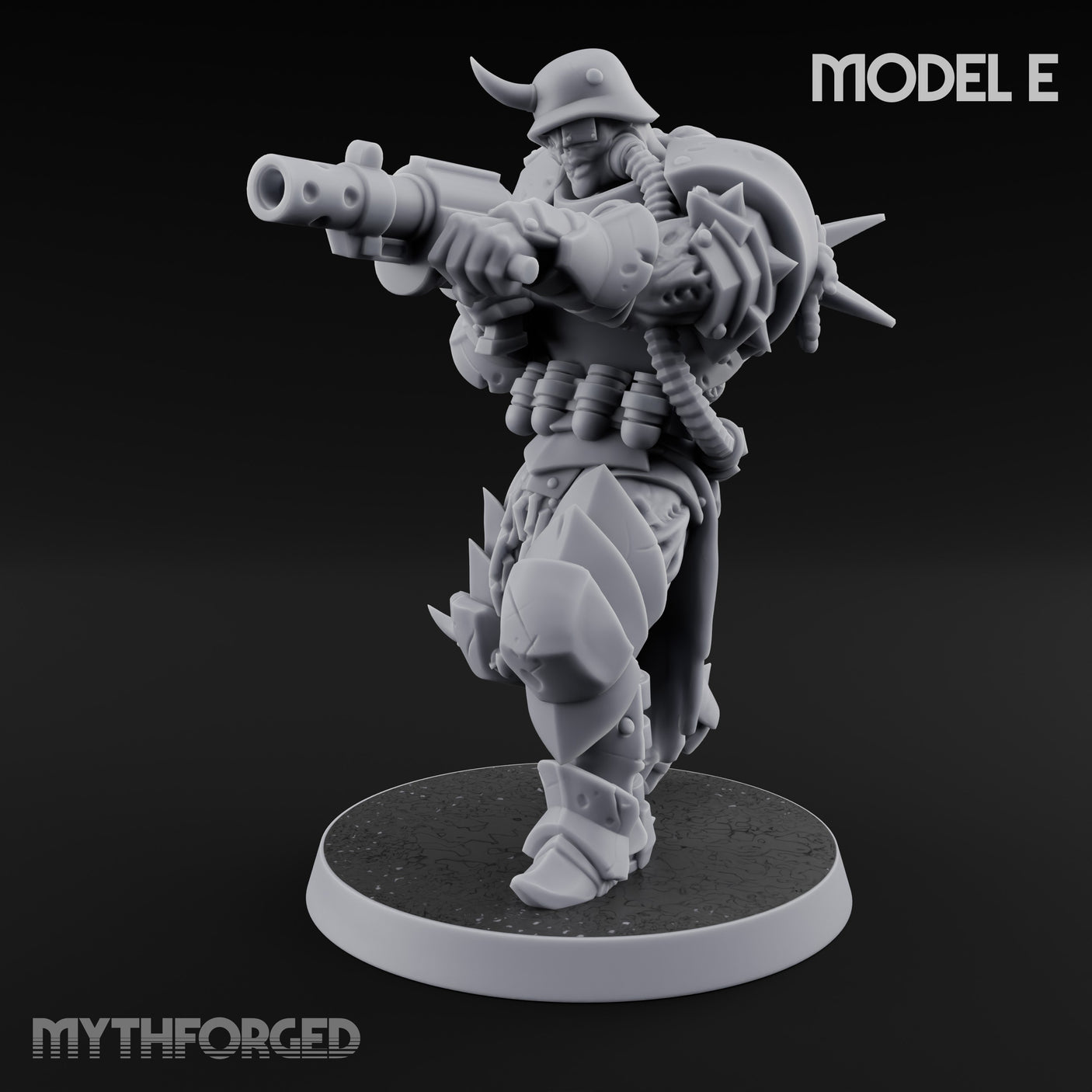 Heavy Weapon Toting Anointed Gunner E Miniature for Dungeons and Dragons, Pathfinder or other TTRPGs