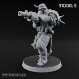 Heavy Weapon Toting Anointed Gunner E Miniature for Dungeons and Dragons, Pathfinder or other TTRPGs