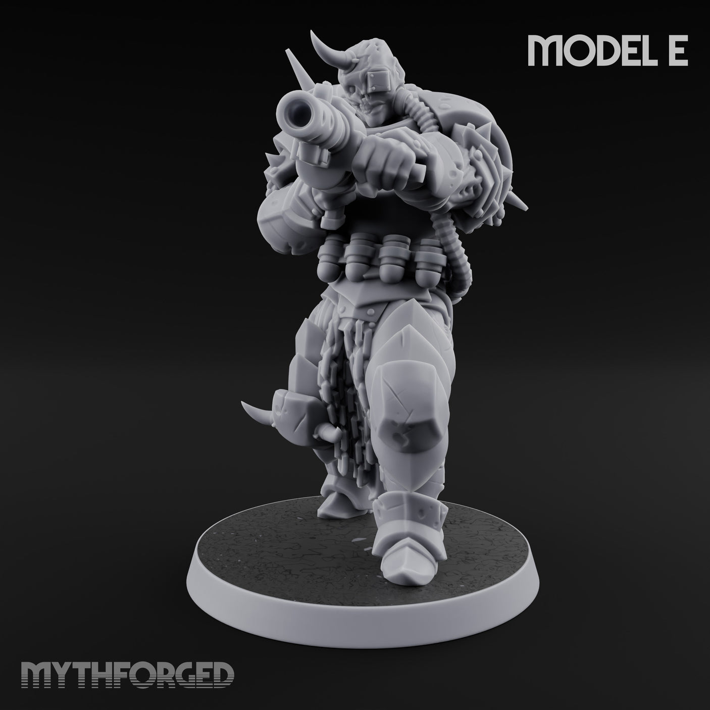 Heavy Weapon Toting Anointed Gunner E Miniature for Dungeons and Dragons, Pathfinder or other TTRPGs