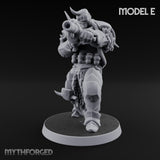 Heavy Weapon Toting Anointed Gunner E Miniature for Dungeons and Dragons, Pathfinder or other TTRPGs