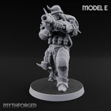 Heavy Weapon Toting Anointed Gunner E Miniature for Dungeons and Dragons, Pathfinder or other TTRPGs