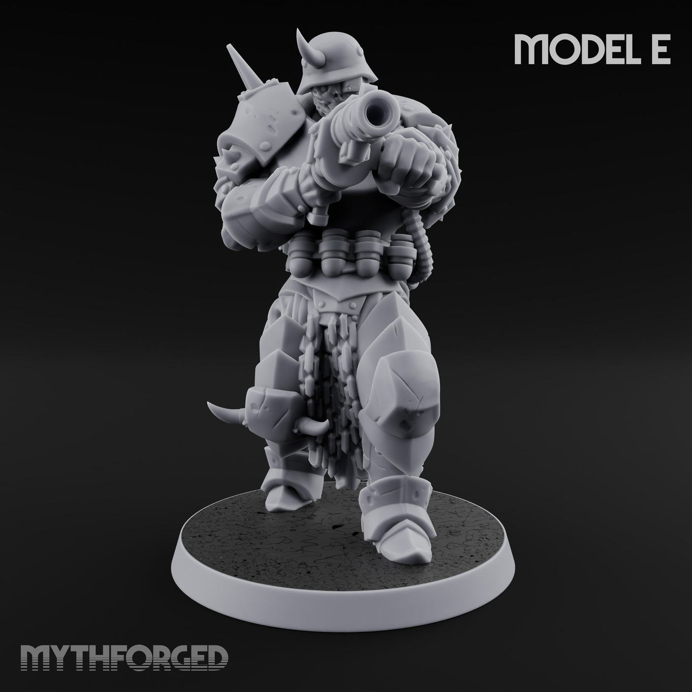Heavy Weapon Toting Anointed Gunner E Miniature for Dungeons and Dragons, Pathfinder or other TTRPGs